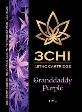 3Chi Delta 8 THC Vape Cartridge granddaddy purple