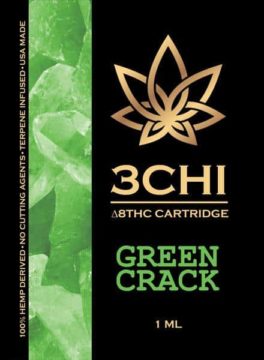 3Chi Delta 8 THC Vape Cartridge green crack