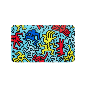 K.Haring Rolling Tray blue front