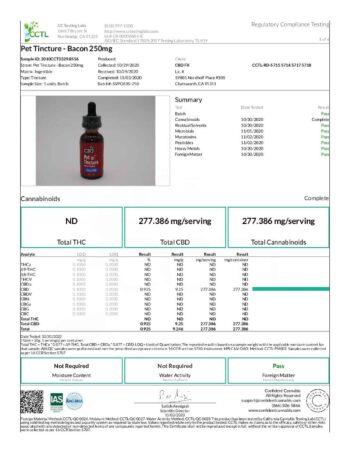 CBDfx Pet CBD Oil Tincture (Small) 250mg