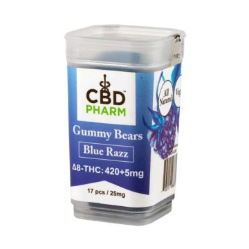 CBD Pharm Delta 8 THC Gummies blue razz