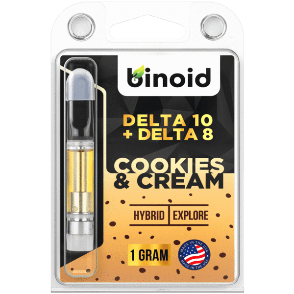 Binoid Delta 10+delta 8 THC Vape cookies and cream 1gram