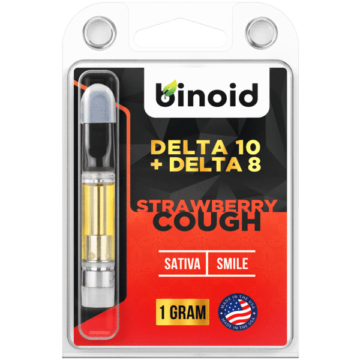 Binoid Delta 10+delta 8 THC Vape strawberry cough 1gram