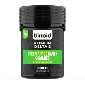 Binoid Delta 8 THC Gummies – Green Apple Candy front image