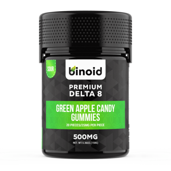 Binoid Delta 8 THC Gummies – Green Apple Candy front image