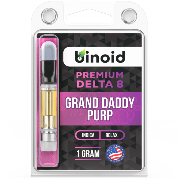 Binoid Delta 8 THC Vape Cartridge-Grand Daddy Purp 1 gram
