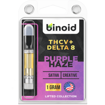Delta-8 THC vape cartridge purple haze 1gram