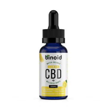Binoid Water-Soluble CBD Drops - Lemon bottle front image
