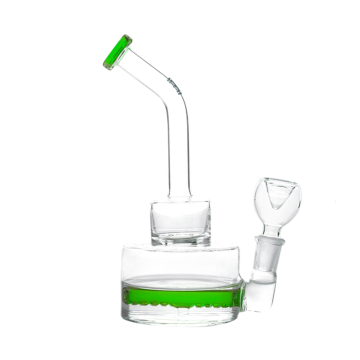 top puff bong, portable water pipe for on the go - green color