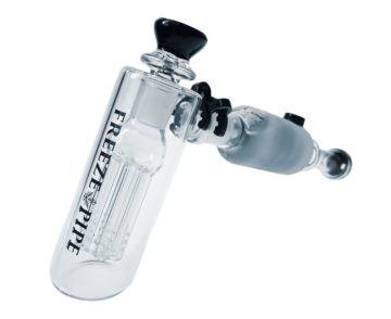 freeze pipe glass bubbler with filled extension front image