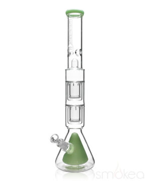 medicali glass straight ice bong with showerhead perc - 18 inch other side image