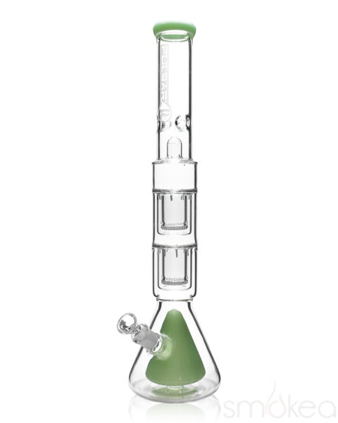 medicali glass straight ice bong with showerhead perc - 18 inch other side image
