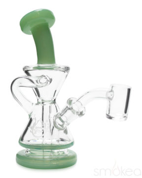 pulsar mini recycler hourglass dab rig - green side image