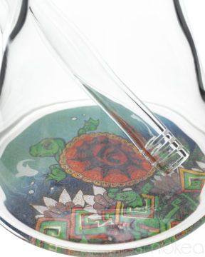 pulsar 10" psychedelic turtle beaker bong bottom image