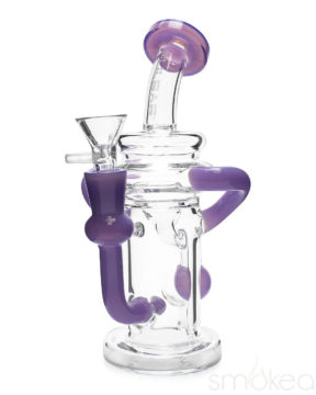 pulsar 7.5" ball recycler bong - purple other side image