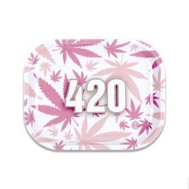 420 Pink Metal Rollin’ Tray