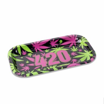 v syndicate weed 420 rectangle rolling glass tray side image