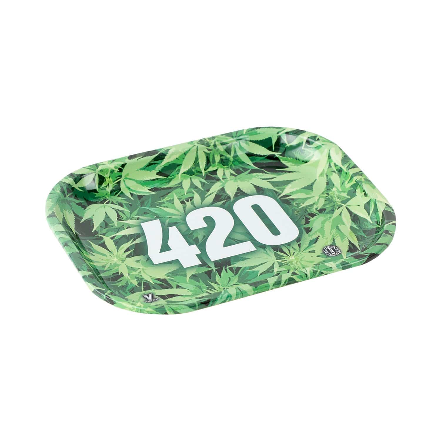 green weed 420 square rolling tray mini