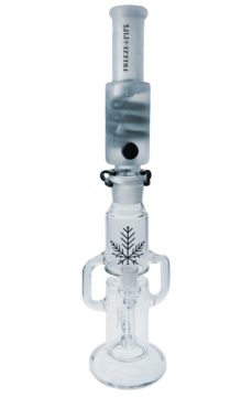 freeze pipe recycler bong with glass bubbler front image