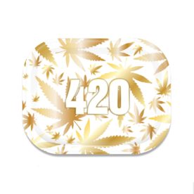 420 Gold Metal Rollin’ Tray