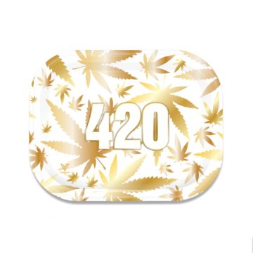 v syndicate yellow 420 square rolling glass tray image