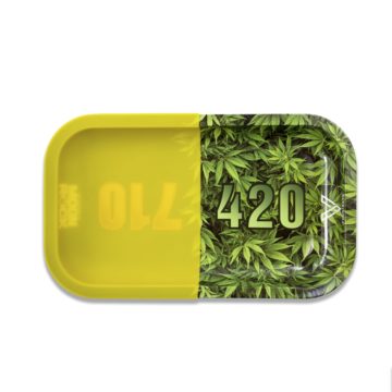 yellow cover weed 420 rectangle rolling tray image