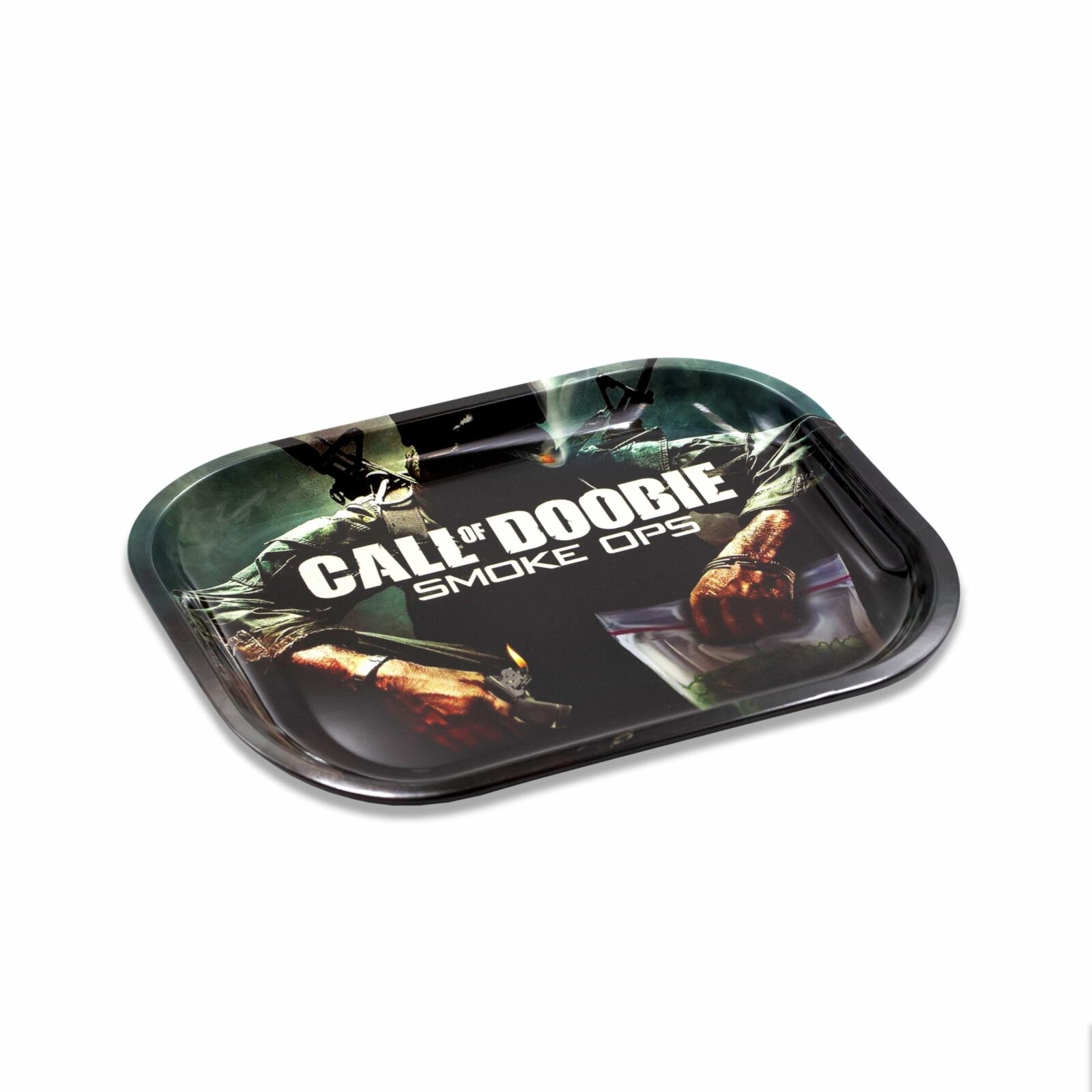 call of doobie square rolling tray side image