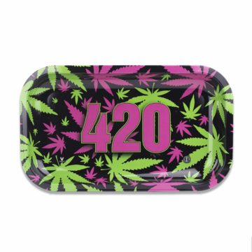 v syndicate weed 420 rectangle rolling glass tray image