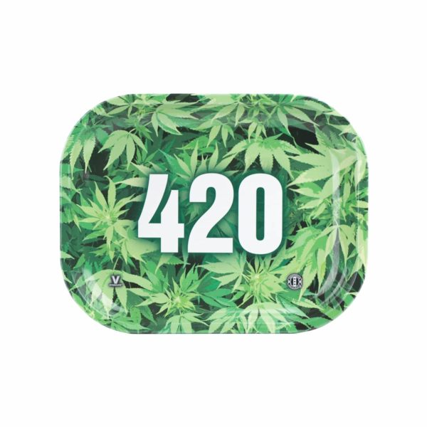 green weed 420 square rolling tray image