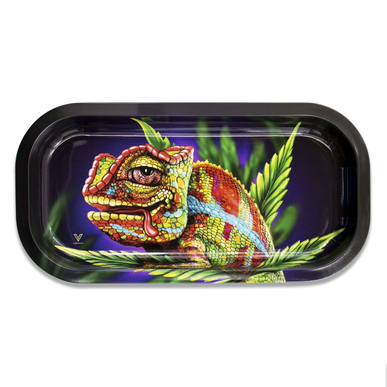 v syndicate chameleon rectangle rolling glass tray image copy