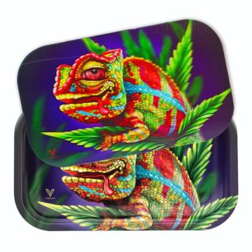 v syndicate chameleon rectangle rolling glass tray open image
