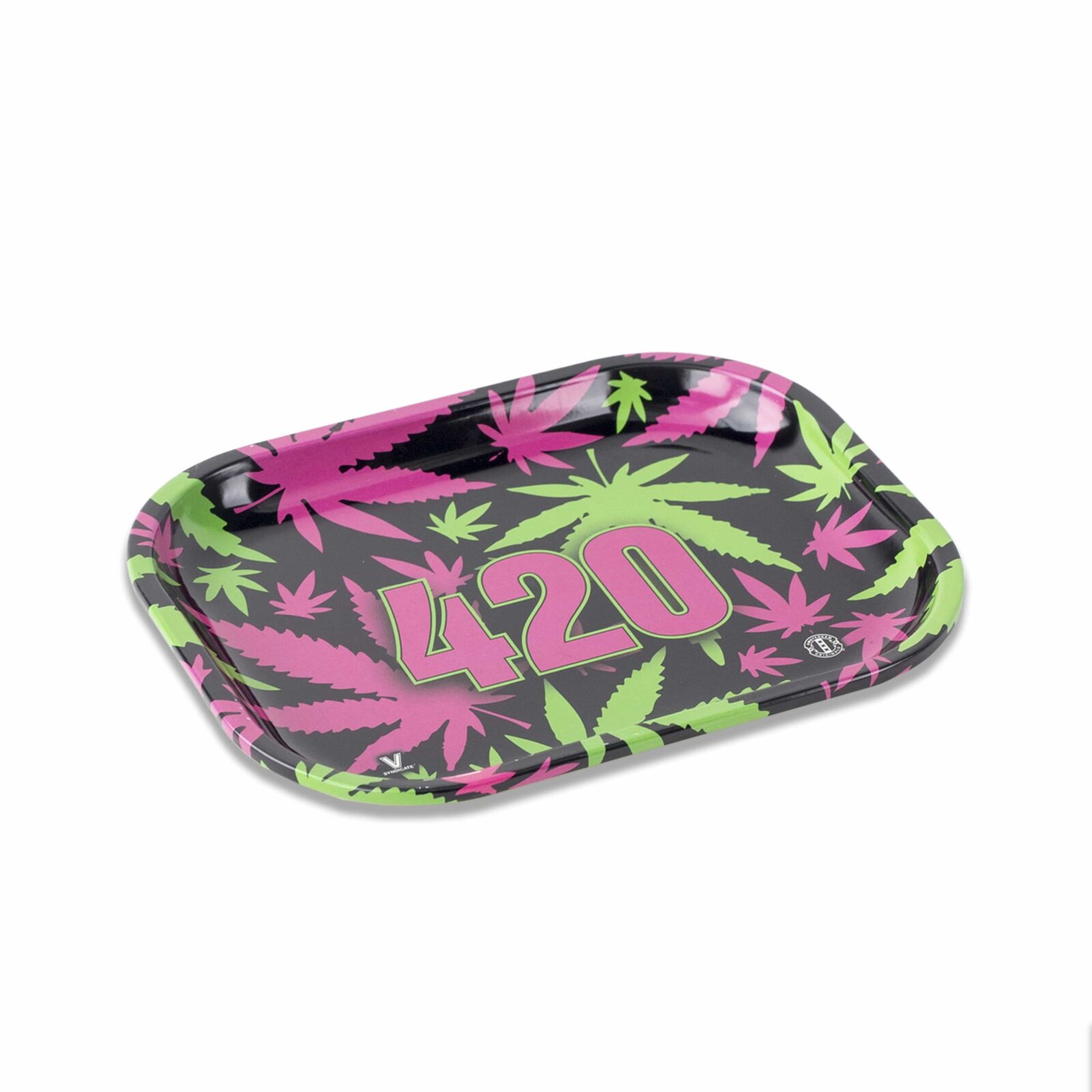 v syndicate weed 420 square rolling glass tray mini image