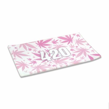 420 Pink Glass Rollin' Tray #5
