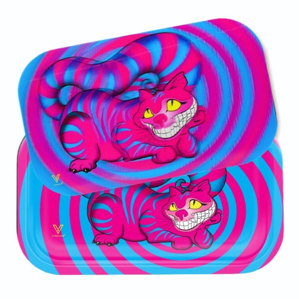 v syndicate cat 3d roll n go bundle rectangle rolling glass tray open image