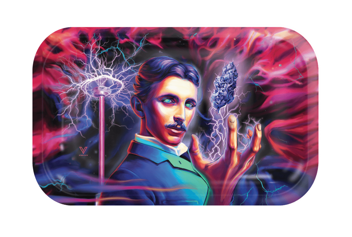 tesla's high voltage rectangle rolling tray image