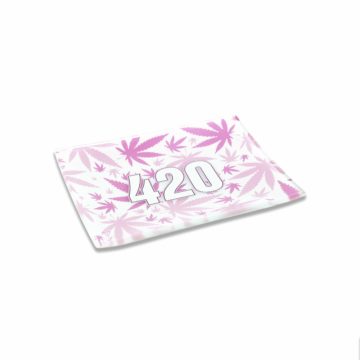420 Pink Glass Rollin' Tray #1