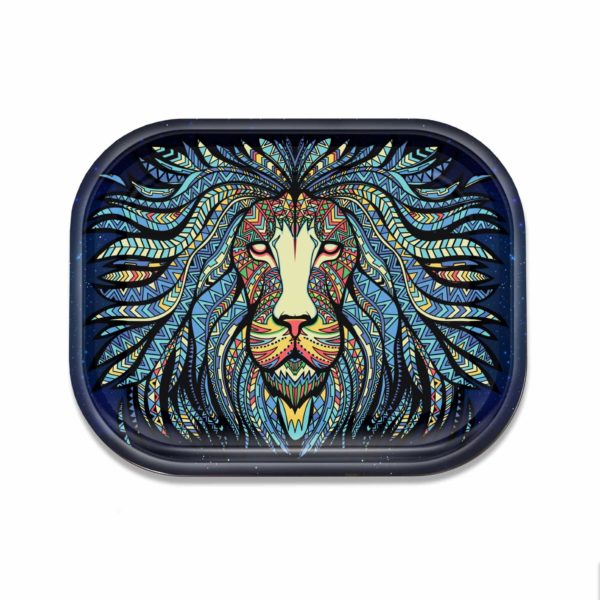 tribal lion square rolling tray image