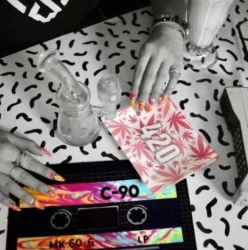 v syndicate pink 420 rectangle ashtray in home