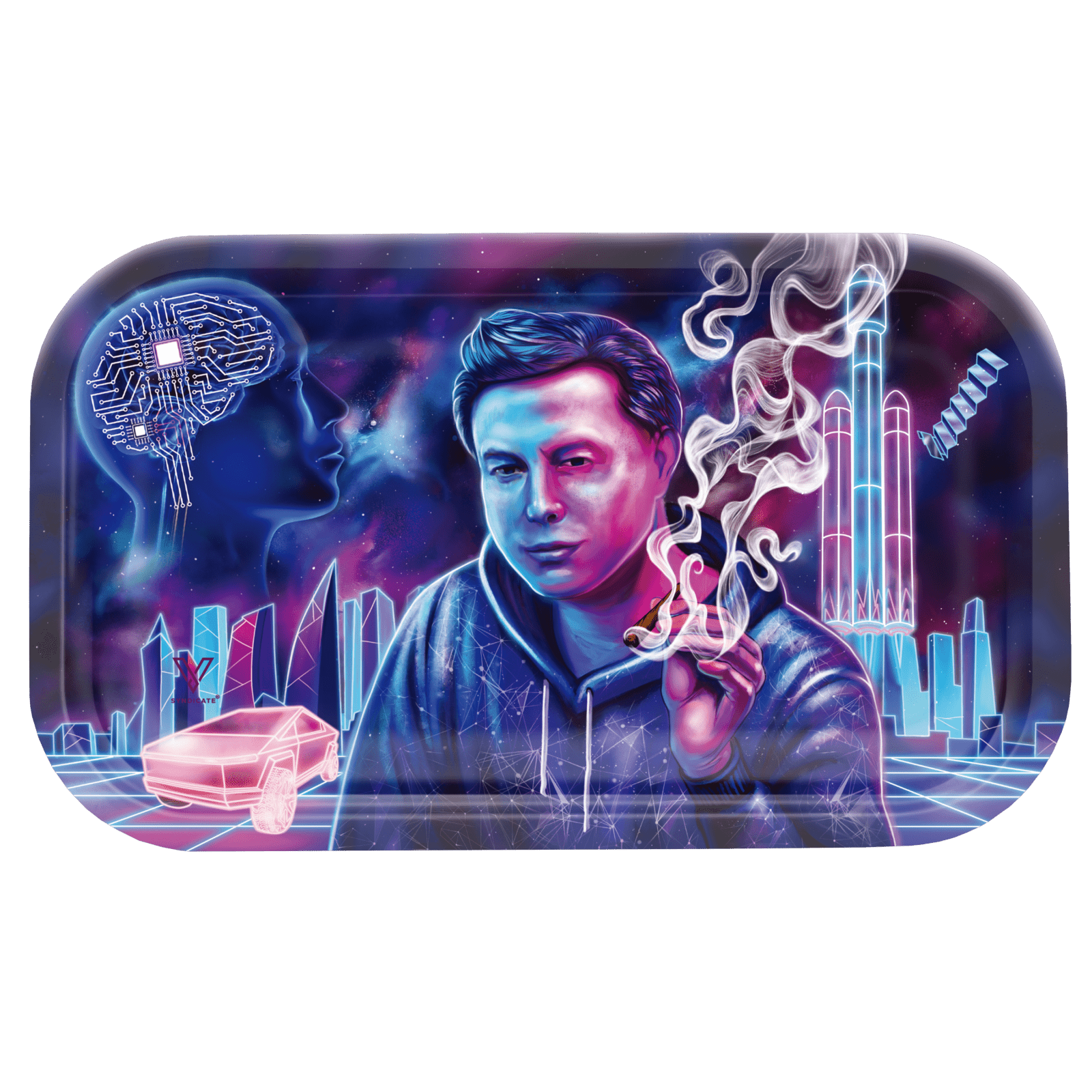 space xhale rectangle rolling tray image