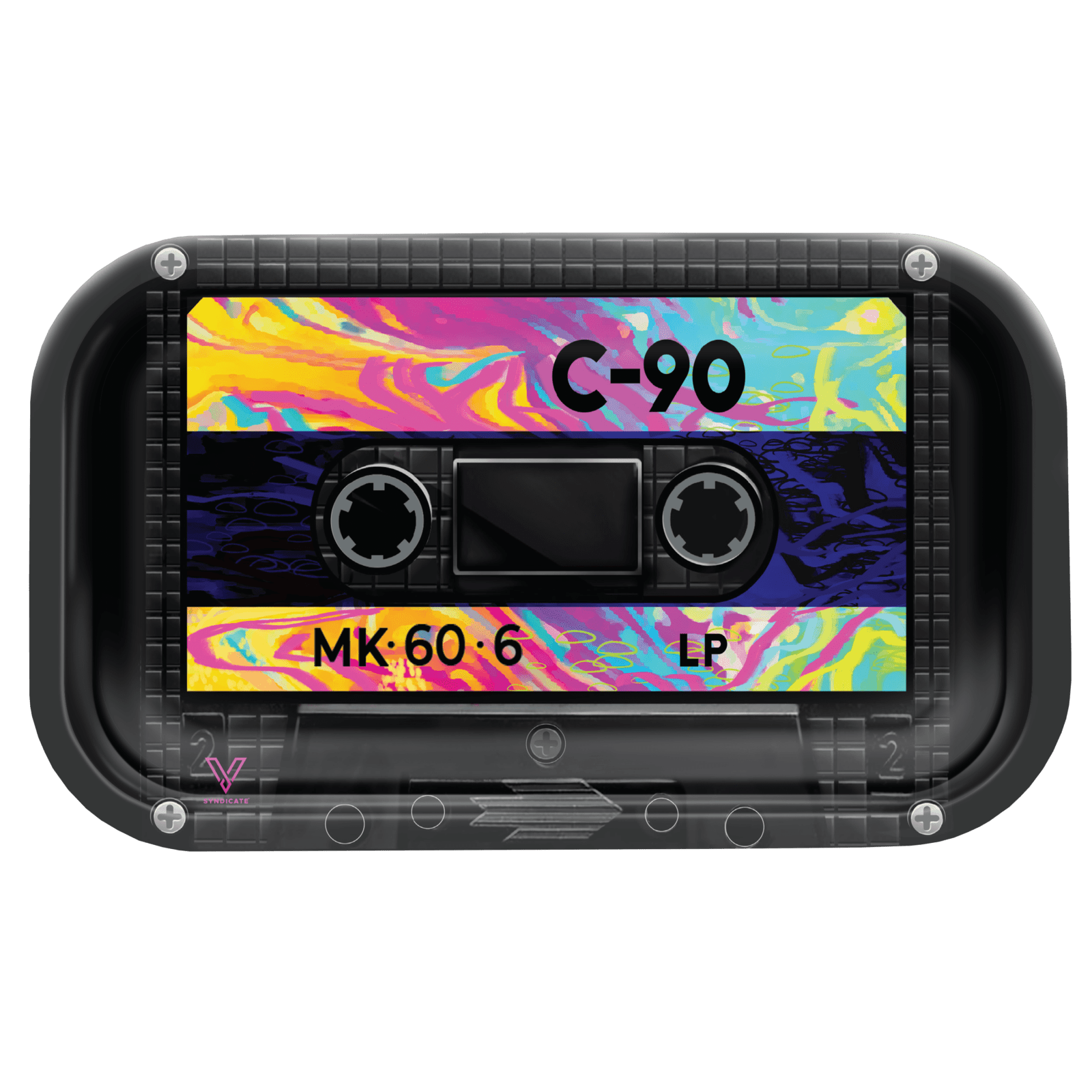 music cassette rectangle rolling tray
