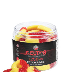 Delta 8 Legacy Gummies Peach Rings 50ct 1250mg