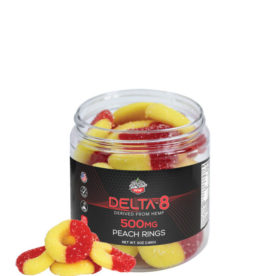 Delta 8 Legacy Gummies Peach Rings 20ct 500mg