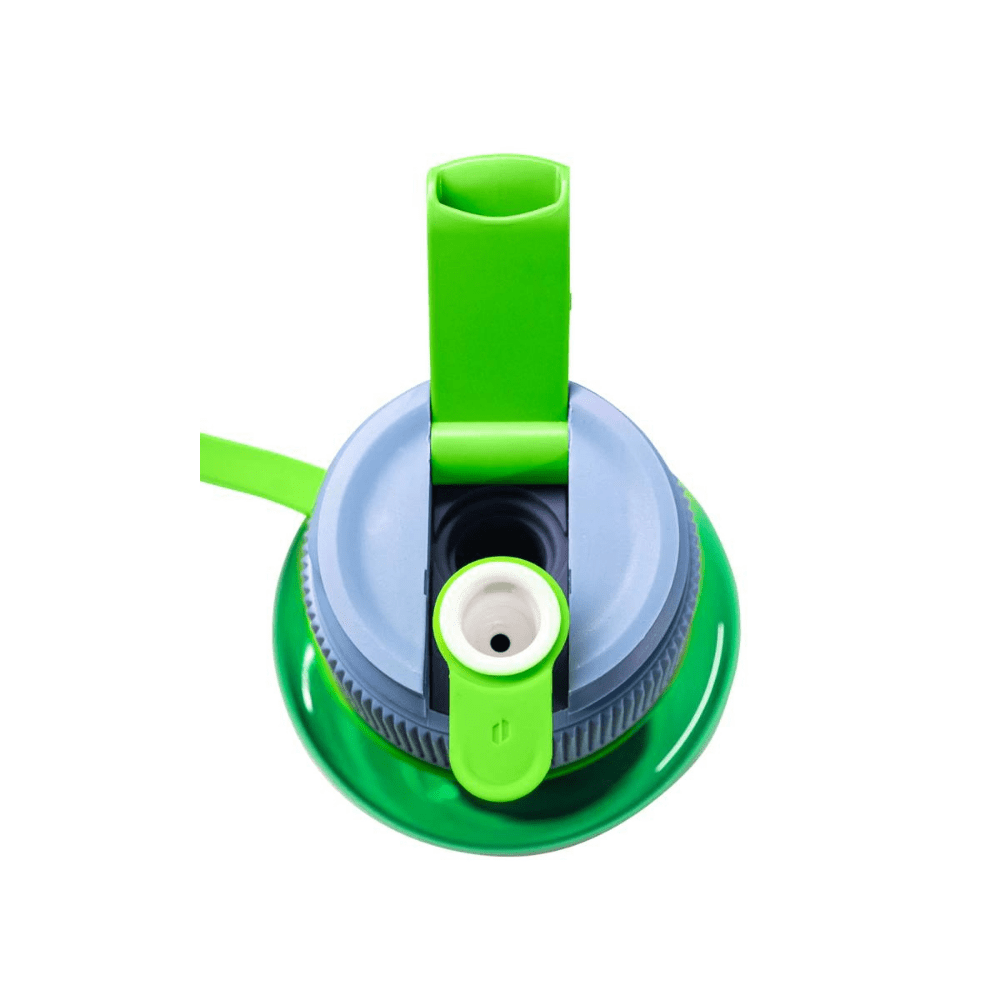 Ceramic bowl with a silicone tab for safe handling - emerald