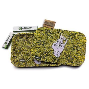 Yellow Metal Rolling Tray Kit for Sale