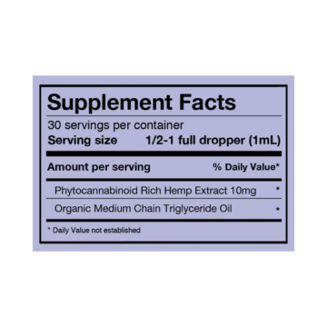Dog Oil Pure Spectrum Supplement Facts