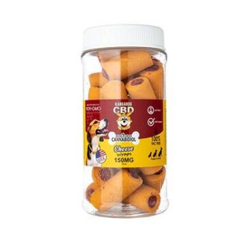 Kangaroo CBD - CBD Pet Edible - Dog Treats Cheese Wraps - 150mg