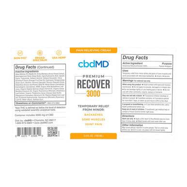 cbdMD CBD Recover Pump - 1500mg - 3000mg