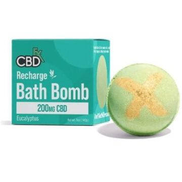 CBDfx CBD Bath Bomb Recharge Eucalyptus - 200mg