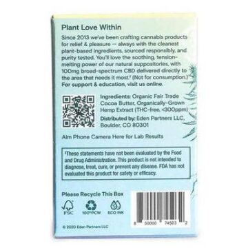 Foria Wellness  CBD Topical Menstrual Relief Suppositories - 800mg