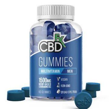 CBDfx CBD Broad Spectrum Mens Multivitamin Gummies - 25mg - 1500mg